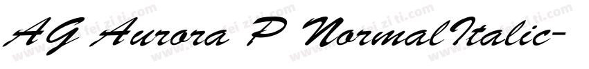 AG Aurora P NormalItalic字体转换